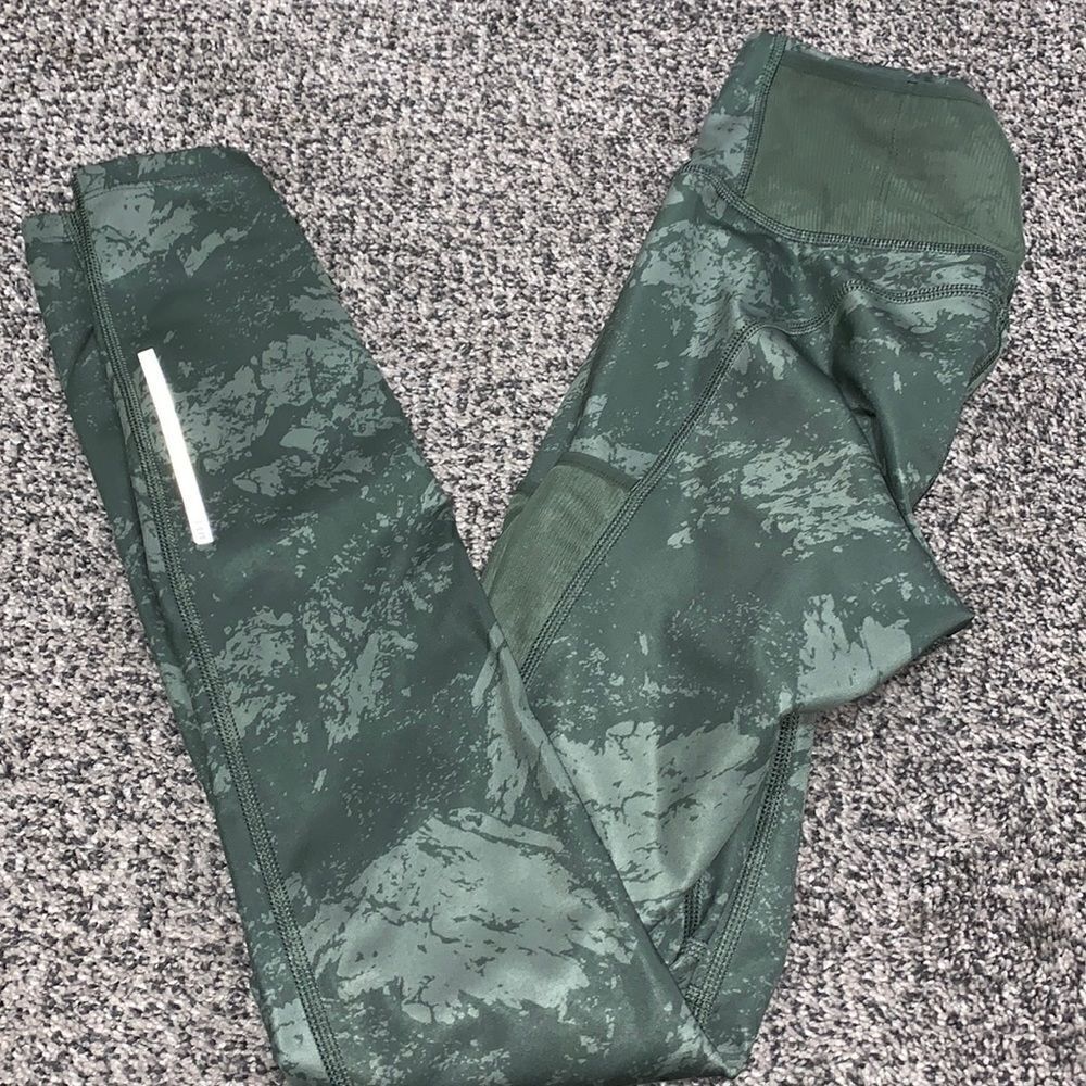 REI Co op On the Trail Running Tights - green gray - XS